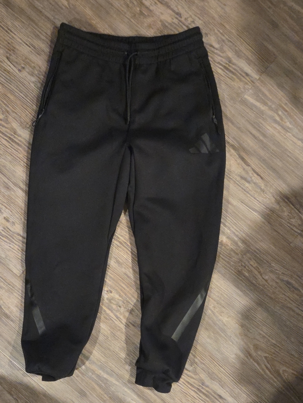 adidas Black Reflective-Trim Jogger Sweatpants - Picture 1 of 3